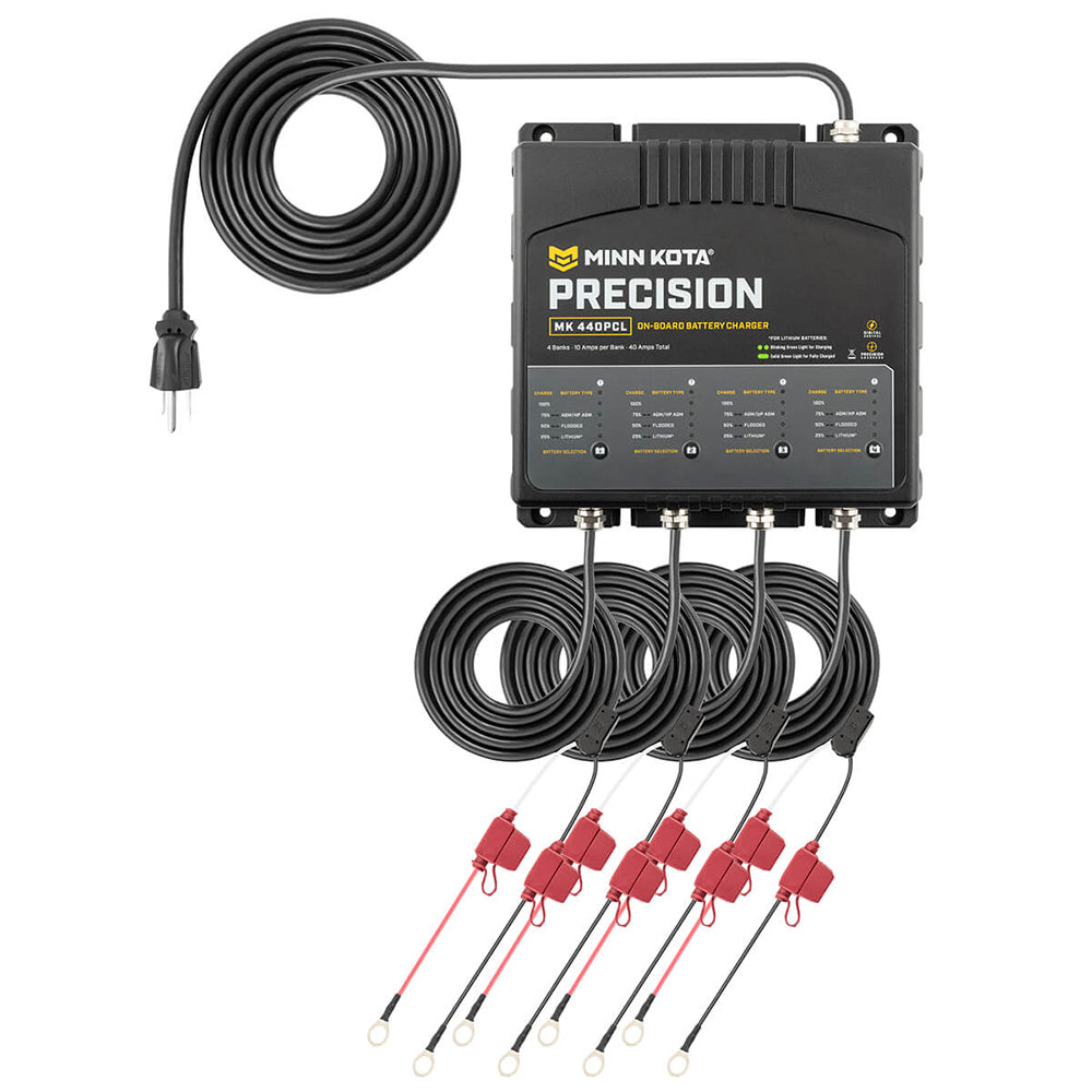 Minn Kota On-Board Precision Charger MK-440 PCL 4 Bank x 10 AMP LI Optimized Charger